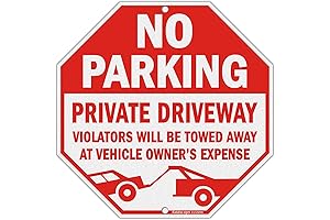 Rust-Proof No Parking Towing Sign, Keeps Violators Away