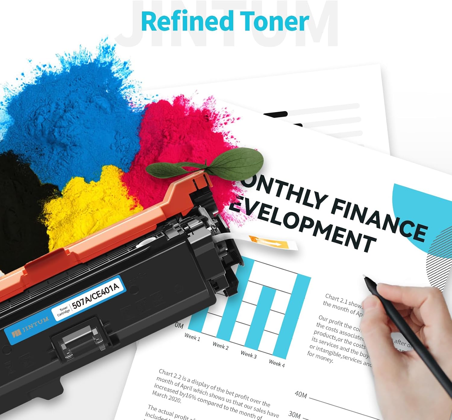 507A 507X Compatible Toner Cartridge Replacement for HP 507A 507X Toner Cartridge Set CE400X CE401A CE402A CE403A for Enterprise M551 M551n M551dn M551xh M570dn M570dw M575f 575c (4-Pack)