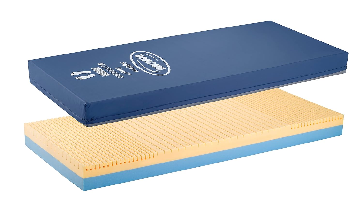 Invacare Softform Excel Fluid-Resistant Hospital Bed Mattress, 36" Wide x 84" Long, IXL1084 : Industrial & Scientific