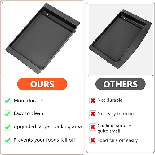 Miniatura 3 de QuliMetal Parrilla de hierro fundido 7658 y rejillas de cocción SUS304 de 0.354 in para parrillas Weber Spirit 300 y GS4 Spirit II serie 300