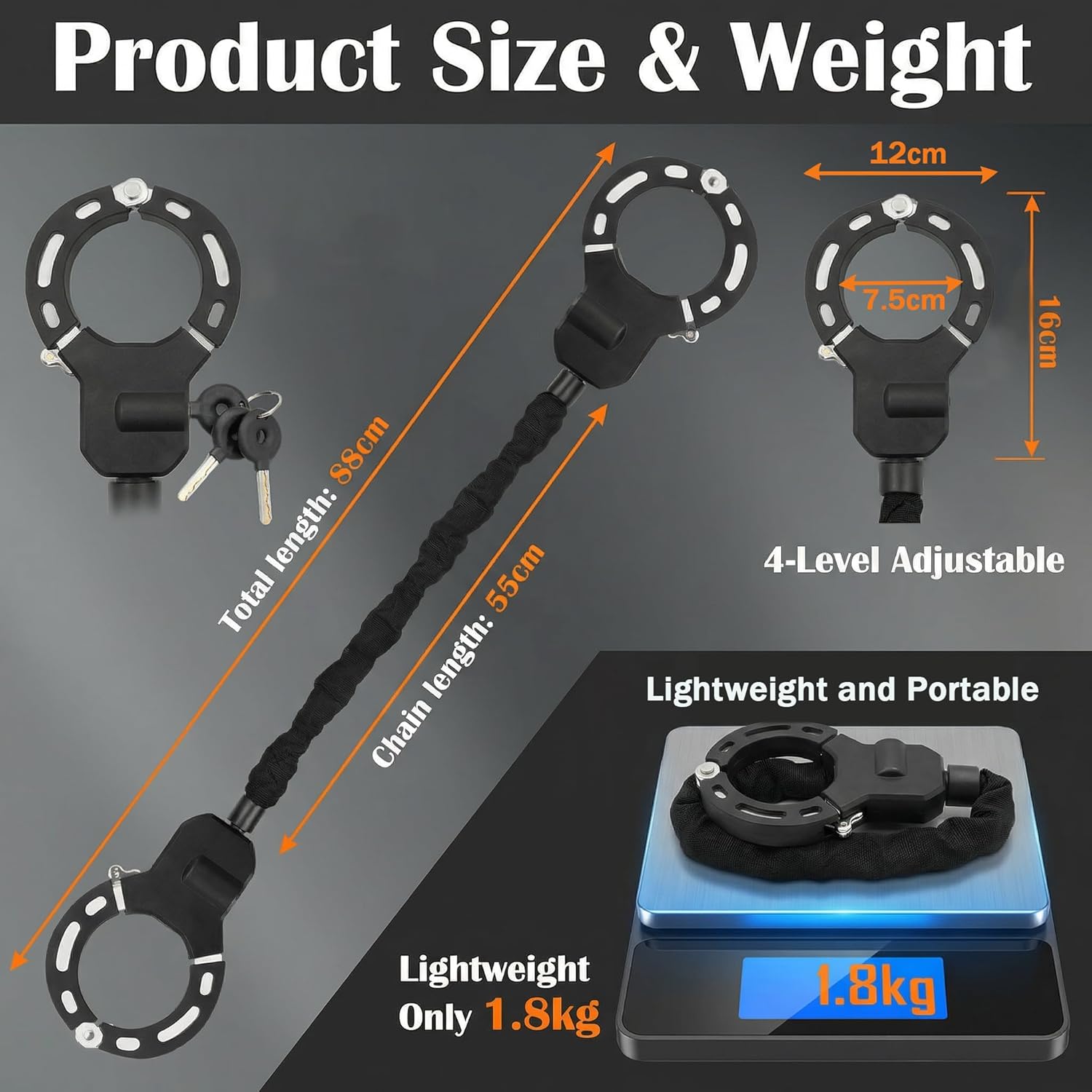 Electric Scooter Bag 2L 3L for E-Scooters, E-Bikes, Motorcycles