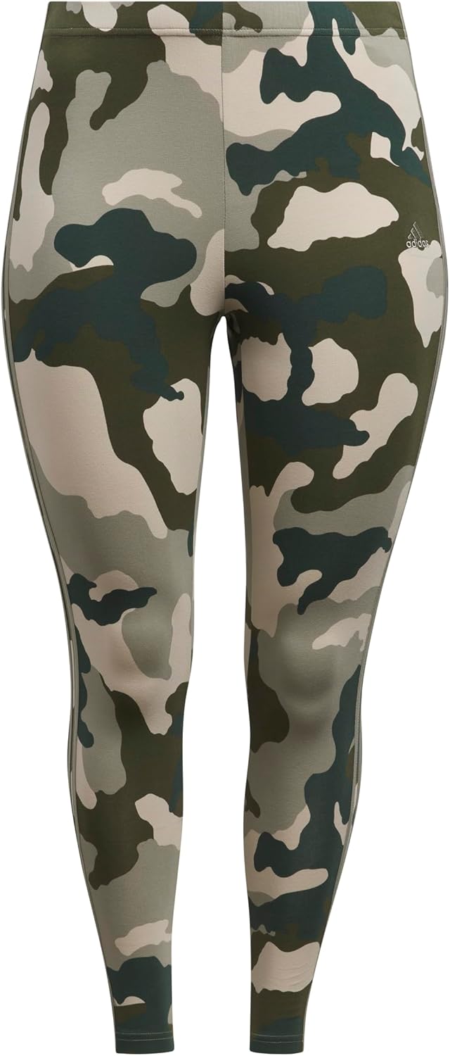 Adidas Womens Essentials 3-Stripes Camouflage Printed 7/8 Length Leggings - Image 2