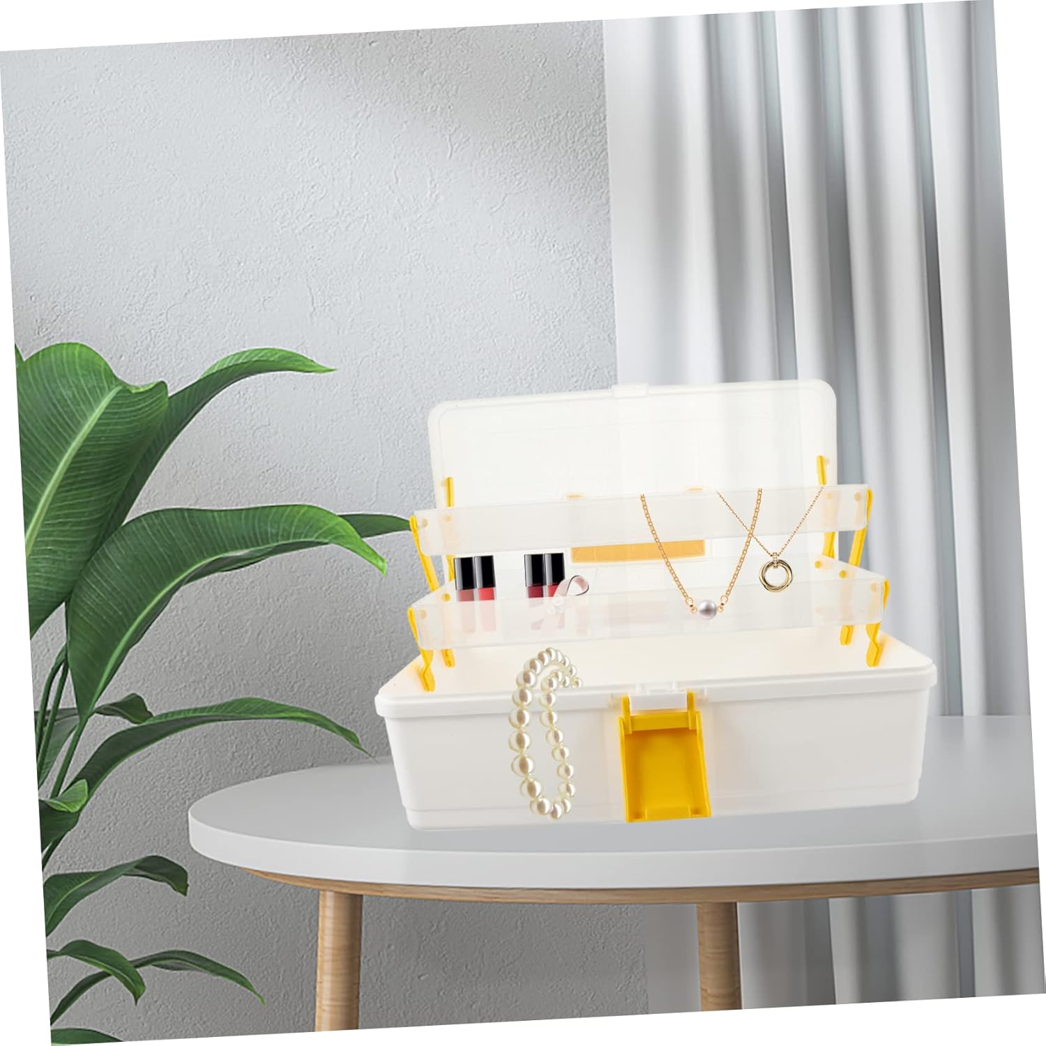 DOITOOL Girl's Headdress Box Hair Accessory Box Sturdy and Safe Plastic for Easy Storage and Organizati