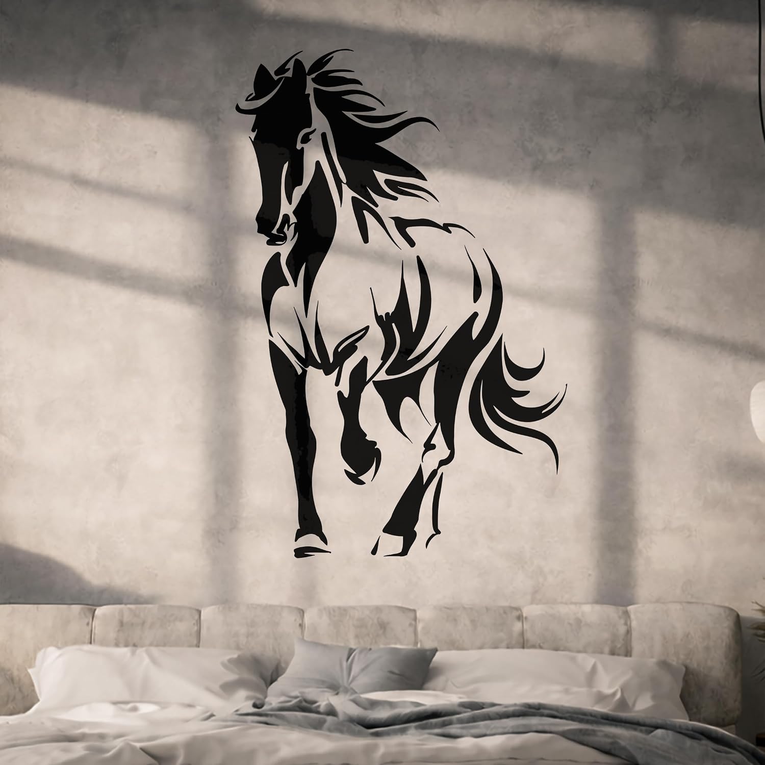 Vinyl Wall Decal Horse Silhouette Animal Mustang Gallop Stickers Mural Large Decor (g1471) Black