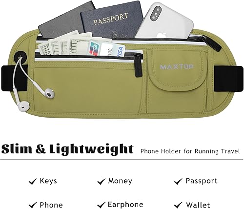 Miniatura 3 de Riñonera delgada para correr para mujeres y hombres, cintura reflectante para caminar, fitness, entrenamiento, ejercicio, resistente al agua, para