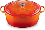 Le Creuset Signature Enamelled Cast Iron Oval Casserole Dish With Lid, 40 cm, 14.8 Litre, Volcanic, 21178400902430 - 1