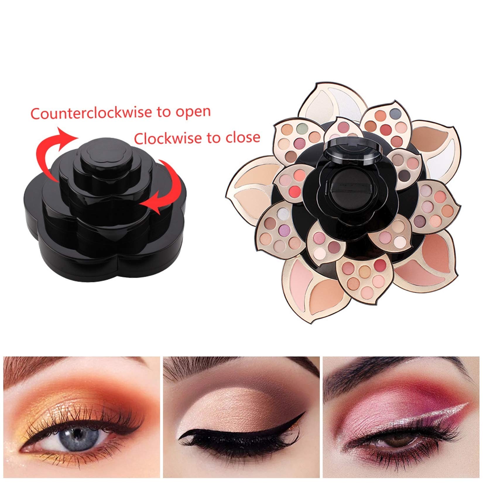 FantasyDay Calendrier de l'Avent 2025 Beauté pour Femmes et Filles, Kit de Maquillage Complet Coffret Xmas Makeup Set avec Ombres Paupière, Rouge à Lèvre, Pinceaux, Correcteur, Mascara, Fard à Joues