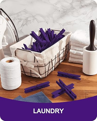 Vista 59 de Alfileres de ropa de madera para manualidades, pinzas de cierre de agarre fuerte, clips de ropa de madera de abedul, pinzas de ropa para colgar