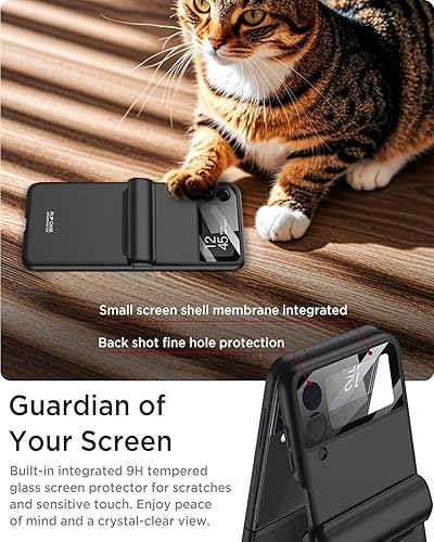 Miniatura 10 de Miimall Funda compatible con Samsung Galaxy Z Flip 4, Z Flip 4 con protección magnética de bisagra + funda magnética ultrafina de policarbonato duro