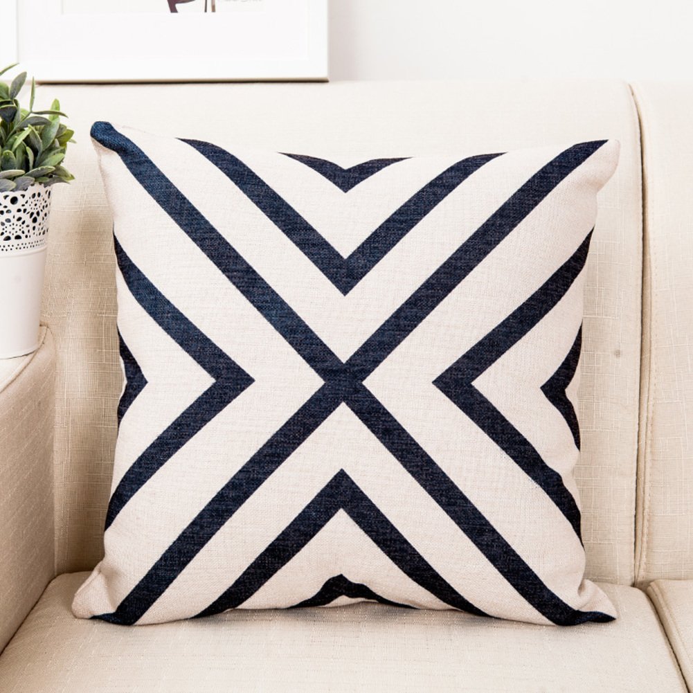 Coussin de voiture couleur pure 45x45cm oreiller décoratif style Méditerranée