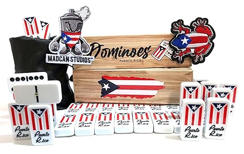 Puerto Rico Dominoes flag Domino set Game tiles Boricua PR