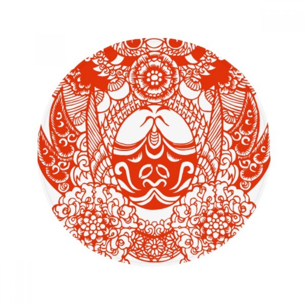 Pet tapis rond opéra de Pékin idée cadeau décoration 80 cm
