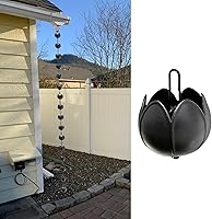 Vista 10 de Aluminum Rain Chains for Gutter, Rain Water Catching System Decoration, 2.4M 2.6M 3M Rain Chimes Rain Catcher Chain, Easy Installation,Style D-26m