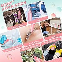 Vista 3 de Valchoose 150 ml Botellas de lavado rosadas de presión 5.1 oz Mini Profesional, Botella de agua para extensiones de pestañas, fácil de llevar