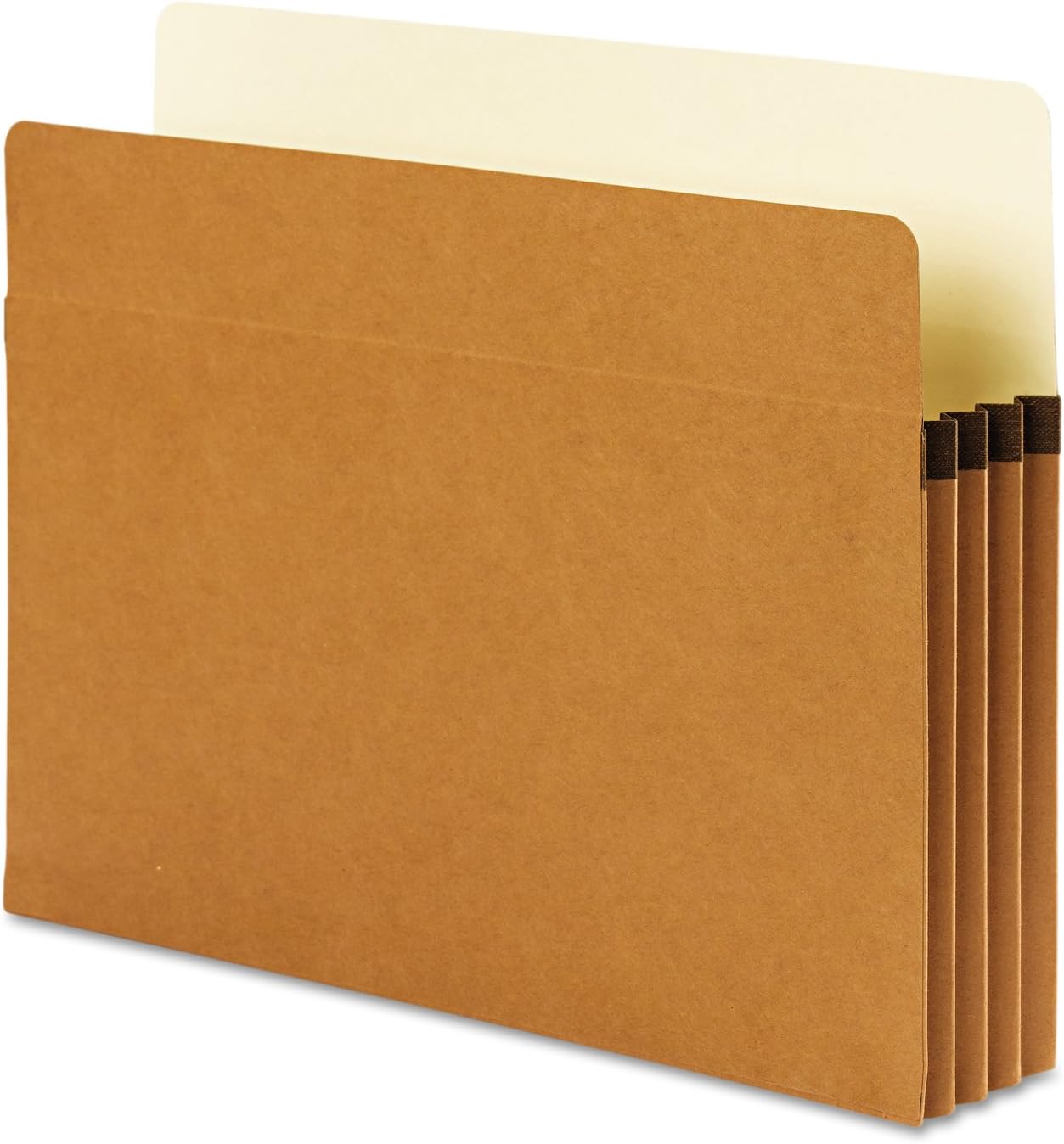 Smead SuperTab File Pocket, Oversized Straight-Cut Tab, 3-1/2" Expansion, Letter Size, Redrope, 25 per Box (73230)