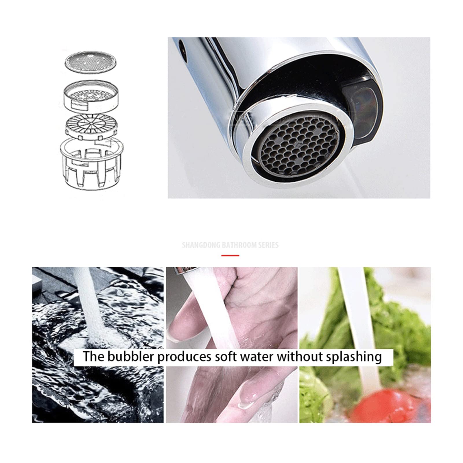 Automatischer Wasserhahn mit G1/2-Zoll-Gewinde, Automatischer Induktionssensor-Wasserhahn, Infrarot-Sensor-Wasserhahn, Intelligenter Berührungsloser (Batteriebetriebenes
