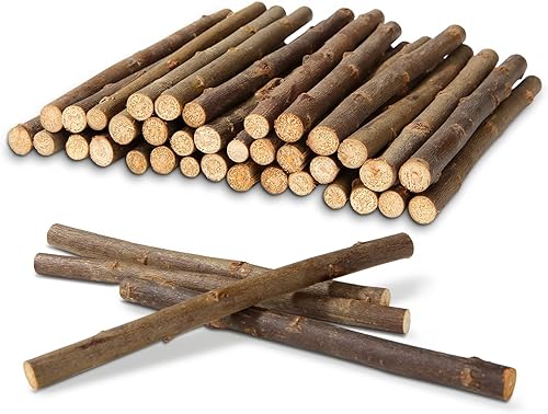 QTLCOHD 100 palitos de madera de 6 pulgadas para manualidades, ramitas de 0.3 a 0.5 pulgadas de diámetro para manualidades, mini palos de madera
