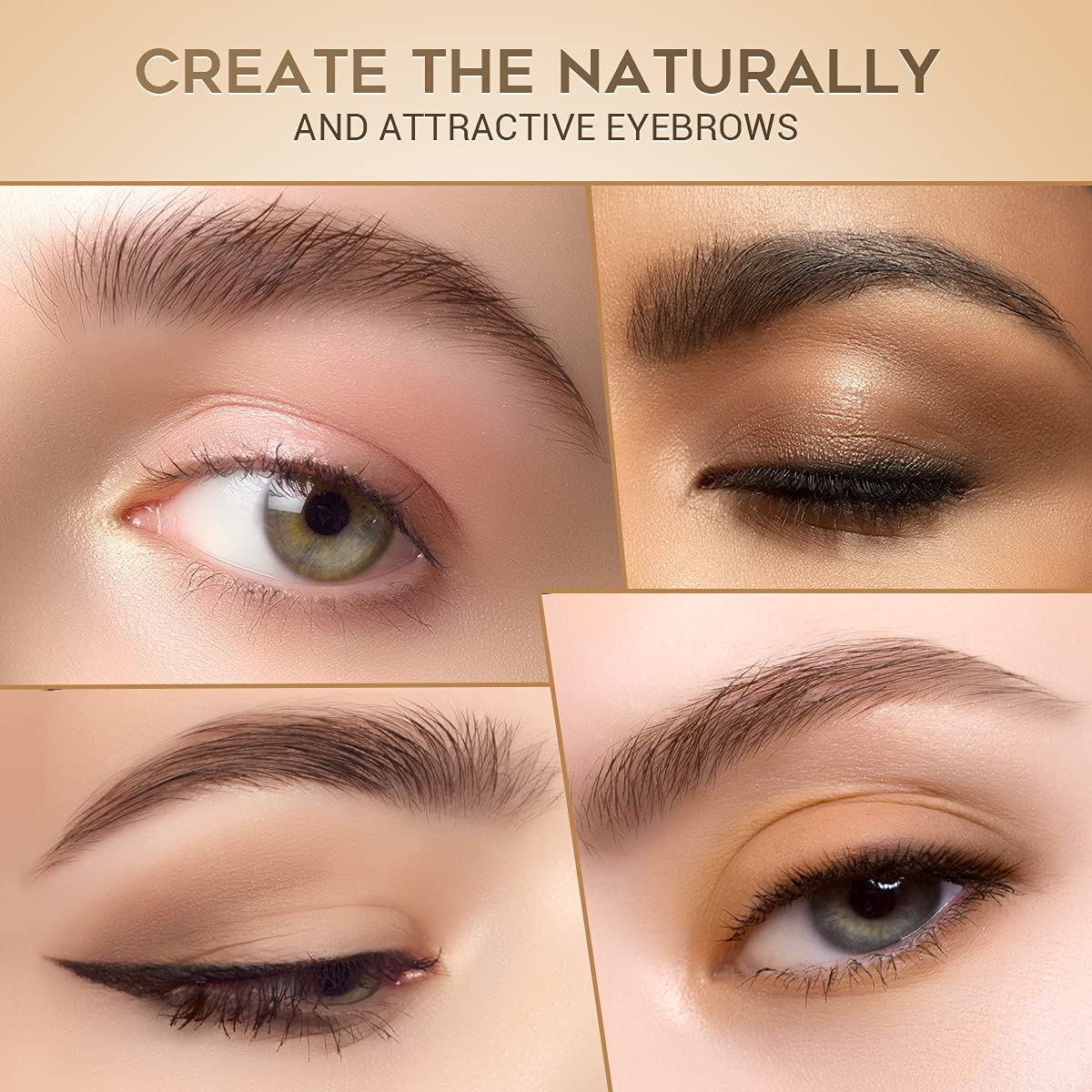 LUXAZA Eyebrow Pomade 3 Colors Set Long Lasting Waterproof Cream Brow Pomade Brown, Buildable Lines Eyes And Defines Eyebrows With brushes Makeup Kit : Beauty & Personal Care