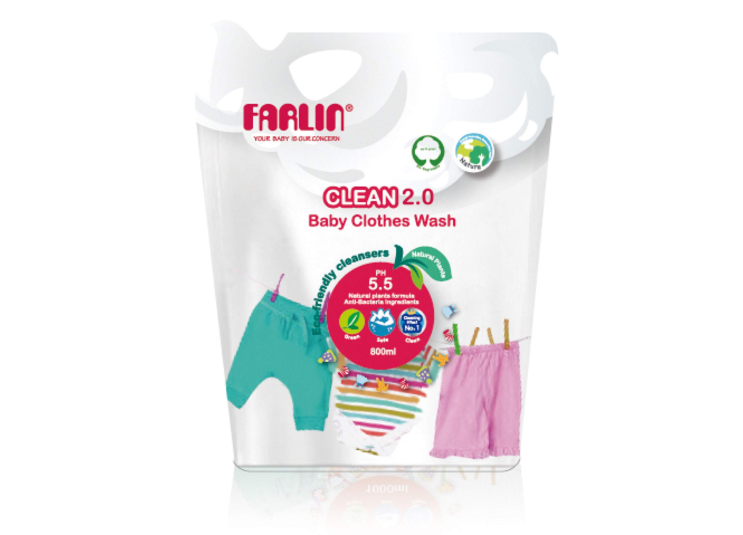 FarlinClean 2.0 Clothes Wash 800ml, Piece Of 1