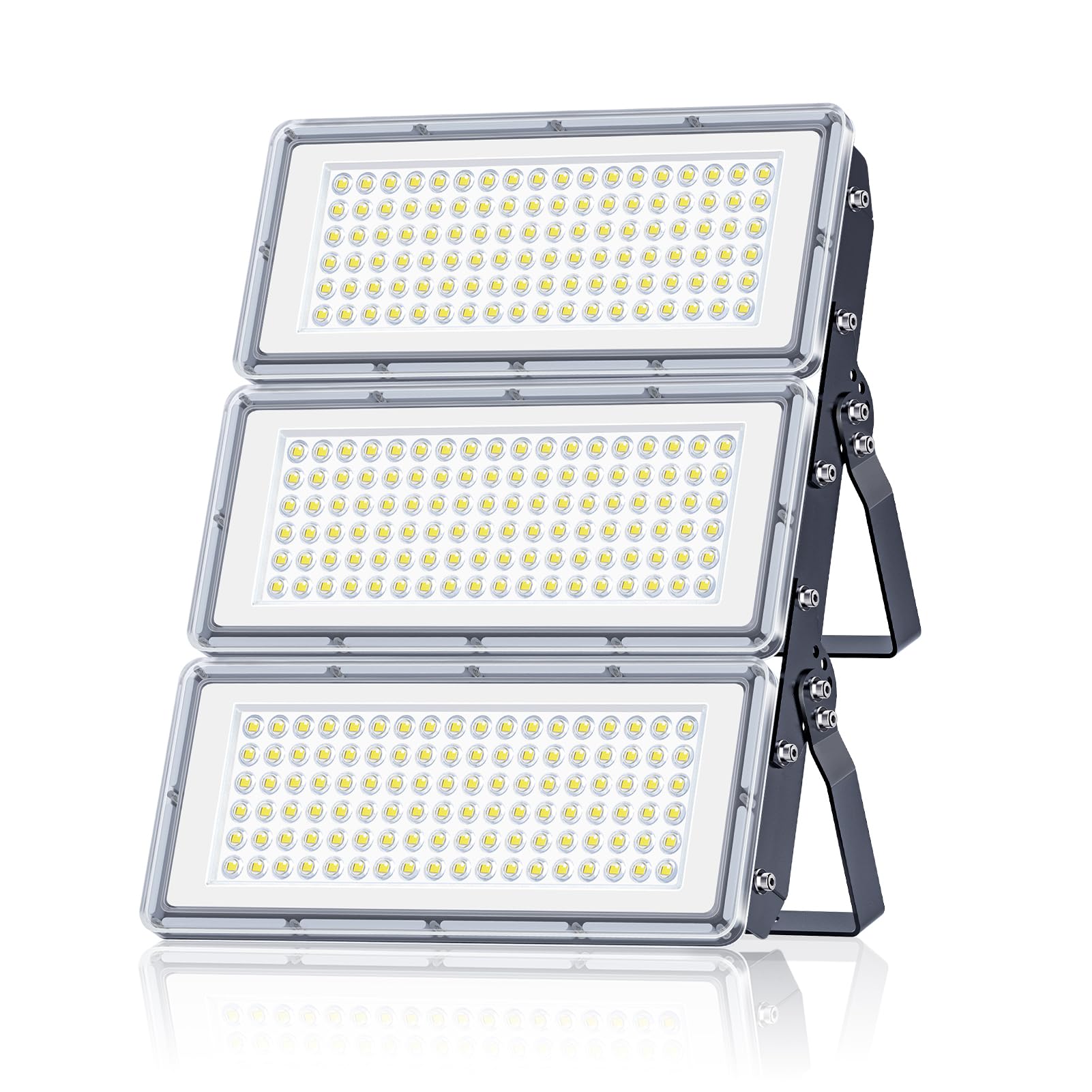 300W Focos LED Exterior - 30000LM Superbrillante Proyector LED Exterior con Transformador, Floodlight Blanco Frío 7000k, IP67 Impermeable Luz Exterior para Garaje, Patio, Estadio, Fábrica