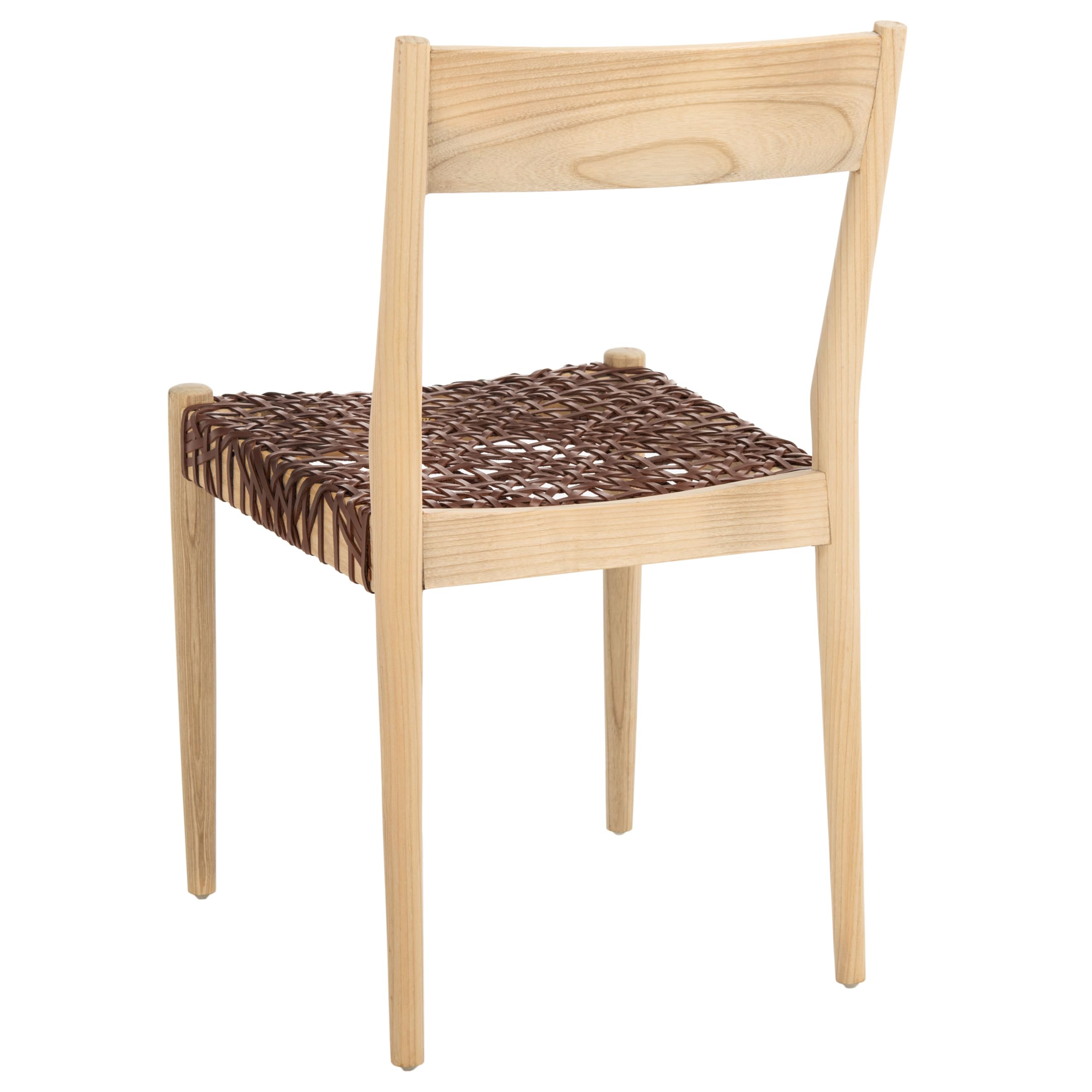 Home Collection Pranit - Silla de comedor (18.0 in), diseño de madera, color coñac y natural 5