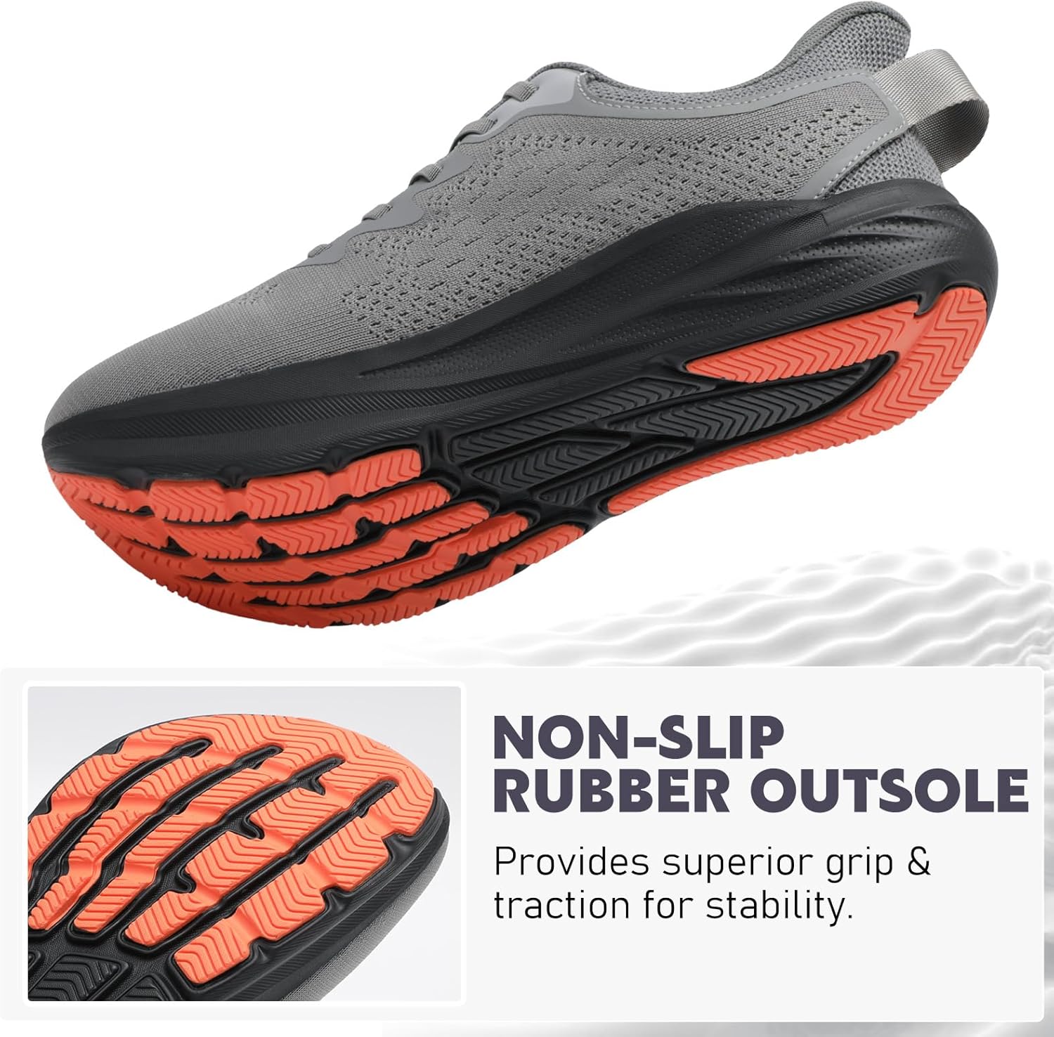 relxfeet Men’s Wide Toe Box Slip On Walking Shoes Lightweight Cushioned Sneakers for Running Tennis Gym Workout Non Slip Breathable Athletic Shoes - Image 6