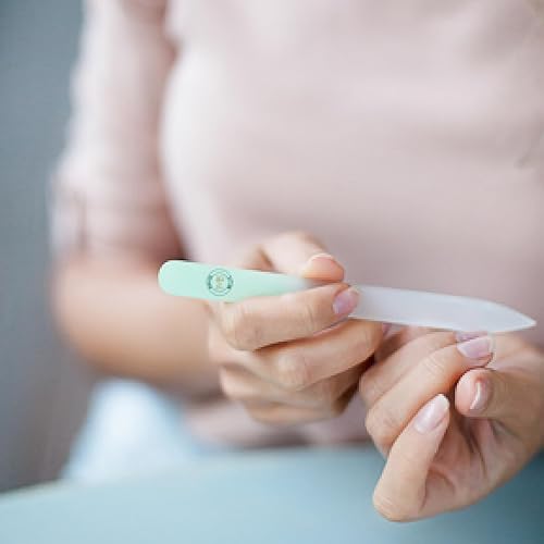 Miniatura 4 de La mejor lima de uñas de vidrio de cristal, perfecta para mujeres y niñas, vidrio templado de doble cara de larga duración, herramienta profesional