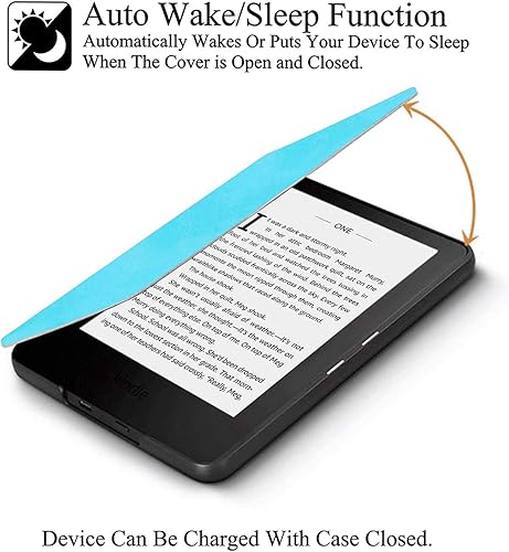Miniatura 5 de Funda para Kindle Paperwhite 2018, delgada funda protectora de piel sintética con función de apagado y encendido automático para Kindle Paperwhite