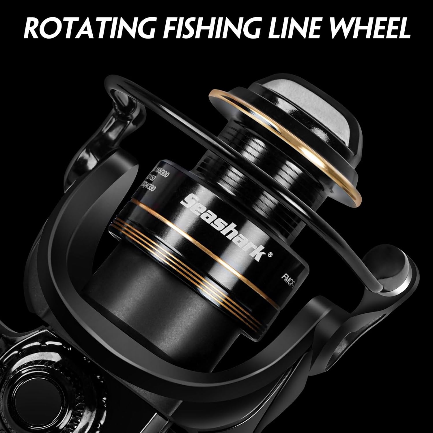 Spinning Fishing Reel FMCF,Freshwater and Seawater Fishing Reel, Max 17.6lb Carbon Resistance, High Speed Gear Ratio, Premium New Rolling Bearing and Drive Gear, Metal Spool and Handle