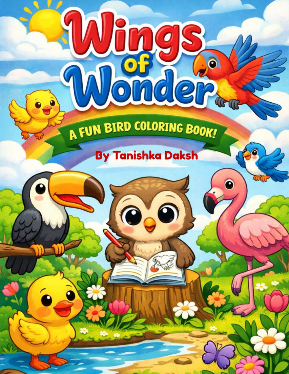 Wings of Wonder: A Bird Colouring book