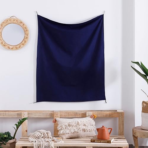 Miniatura 2 de Popular Handicrafts Tapiz en blanco, impresión de sublimación azul Neavy para colgar en la pared para dormitorio, sala de estar, dormitorio