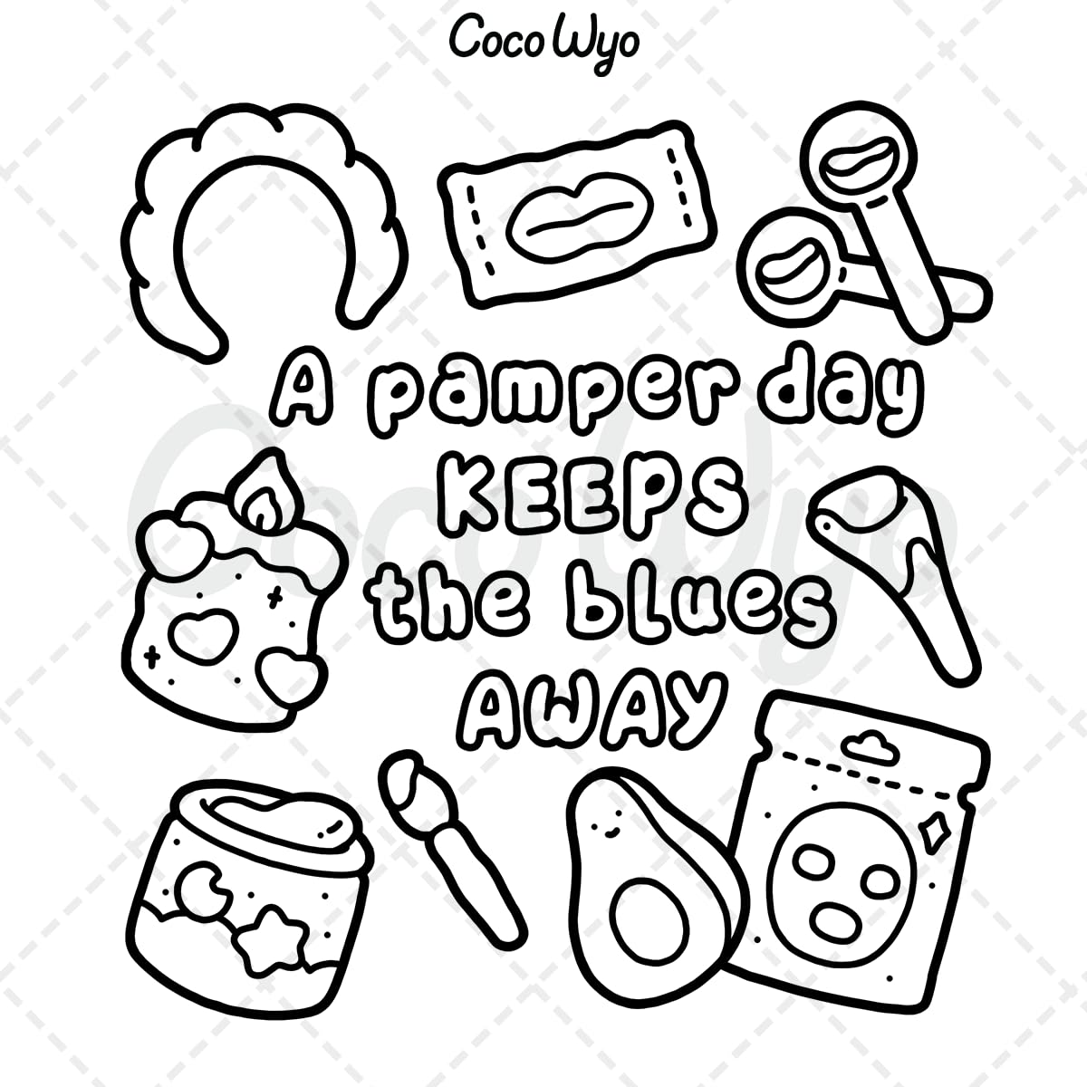 Self-Care: Relaxing Coloring Book for Girls and Adults with Cute and Easy Illustrations