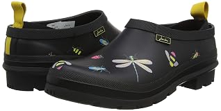 Joules Women's Pop On Welly Boot, Black Bugs, 3