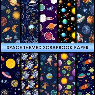 Space Themed Scrapbook Paper: 20 Double Sided Sheets 8.5 x 8.5 for Scrapbooking, Mixed Media Art, Junk Journals, Crafting projects, Origami, and More | Premium Color | paper collection