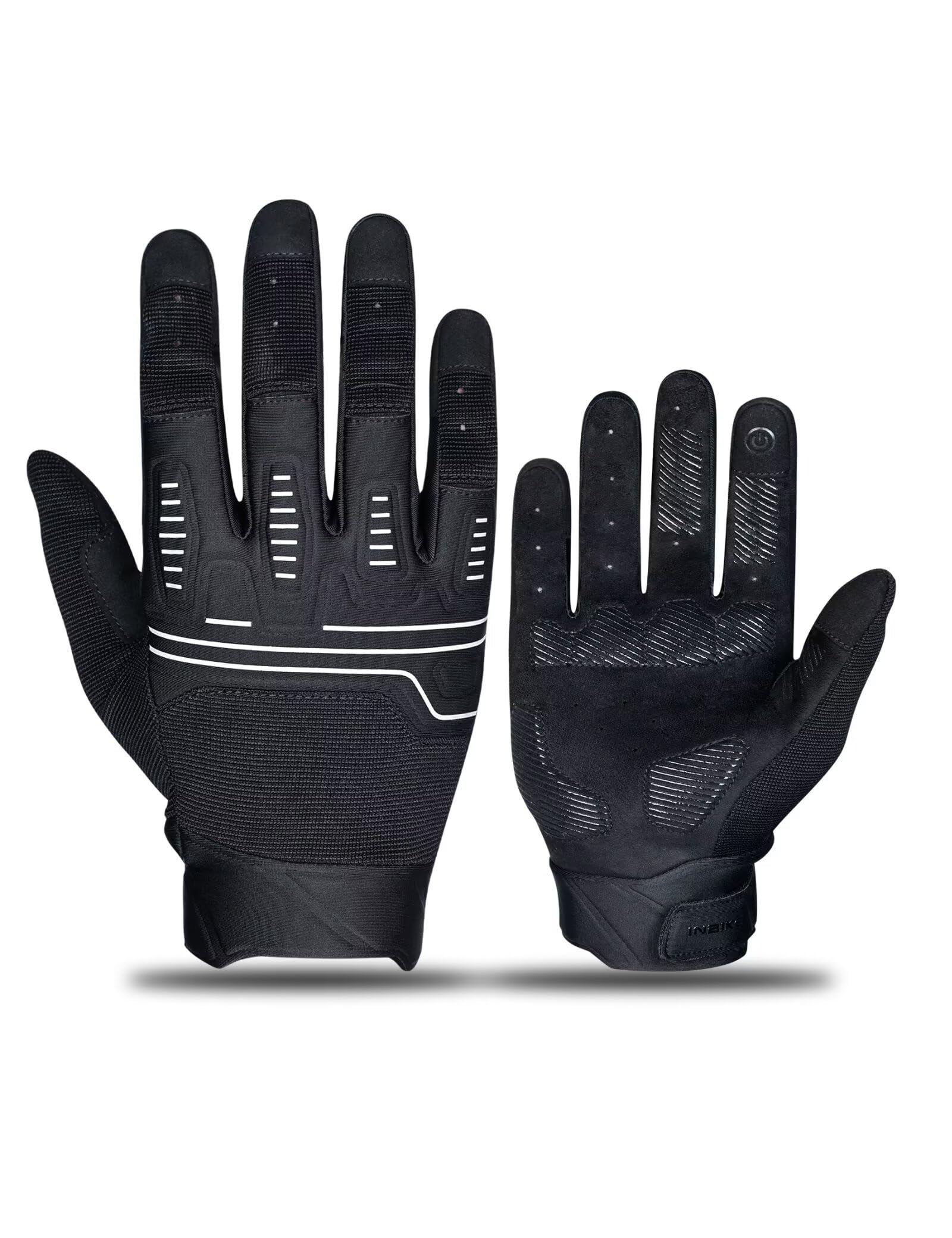 INBIKE Gants de cyclisme unisexes pour VTT - Gants de cyclisme à doigts longs avec coussinet antidérapant absorbant les chocs