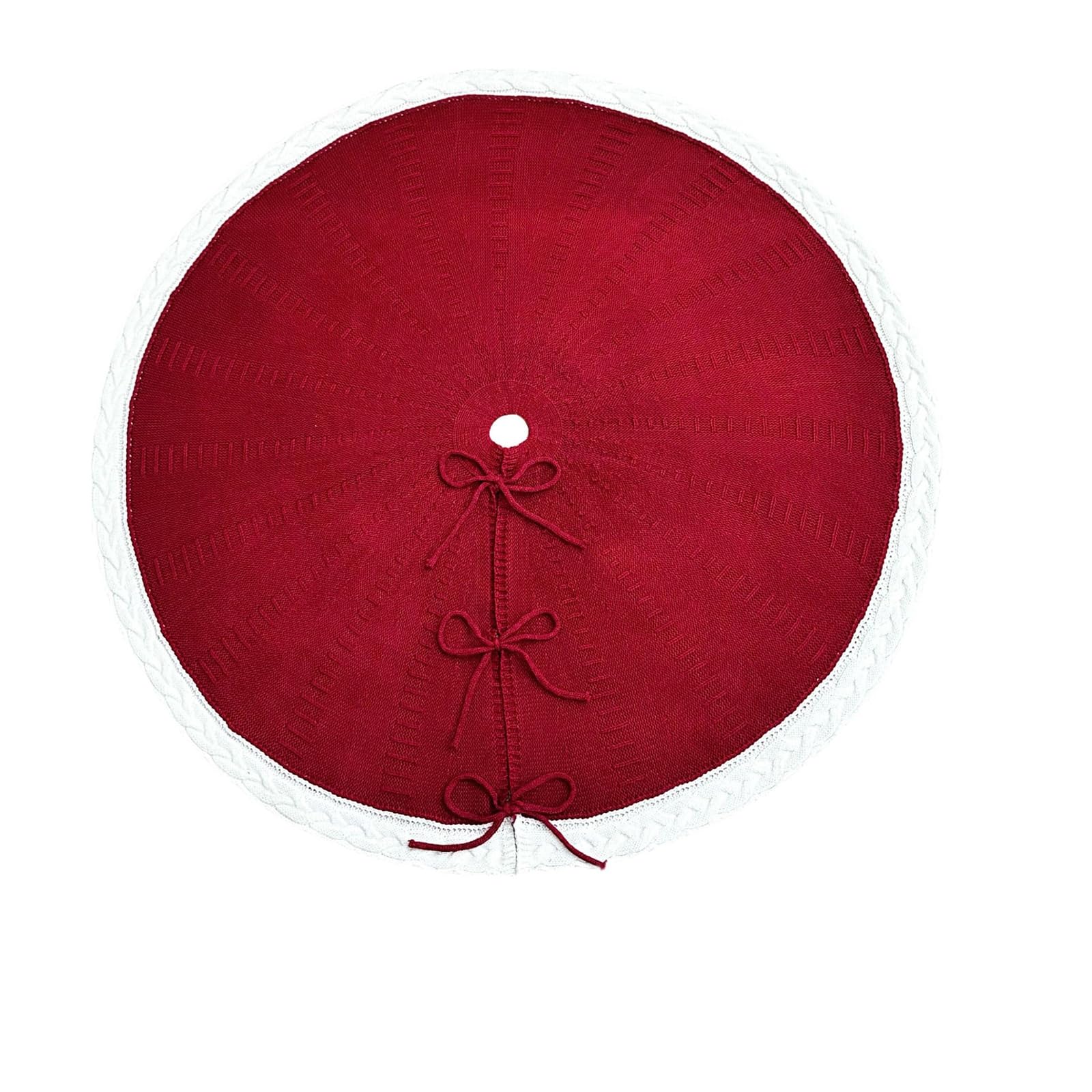 Vacanze Maglia Albero Gonna Morbido Tessuto Rotondo Base di Natale Coperture Decorazione Alberi Tessuti A Mano Tappeto Per La Casa Tappetino Decorativo