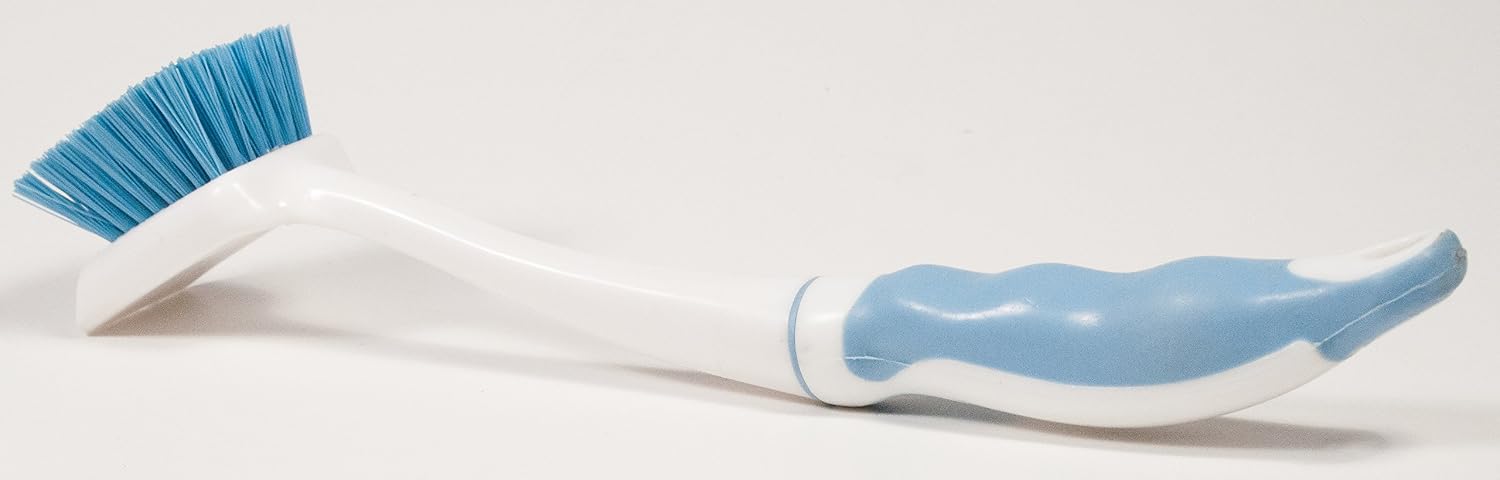 CFS 361014100 Ergonomic Angled Dish/Sink Brush, 11.5" Overall Length, Blue