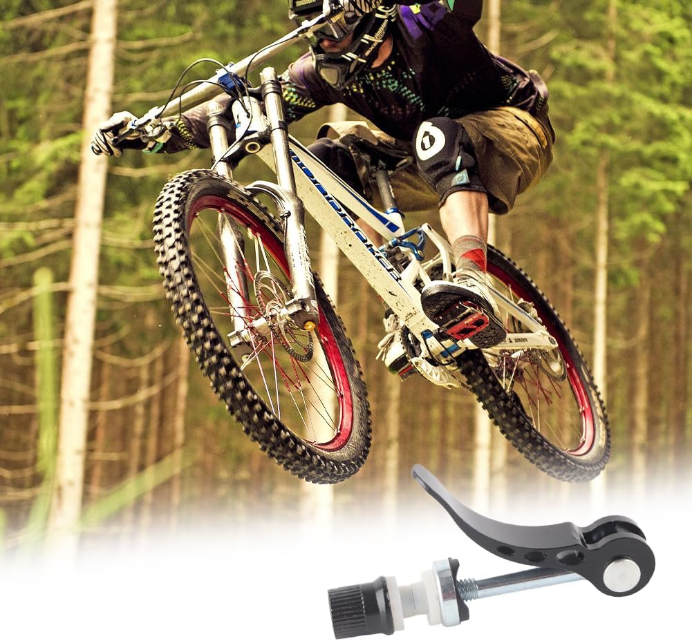 Joyzan Seat Post Quick Release Pin, Bike Aluminum Alloy Seatpost Clamp Fixed Bicycle Binder Clip Bolt Cycling Replacement Bar Saddle Pipe Part Accessory Front Hub Skewer Tool Folding Road MTB Mountain