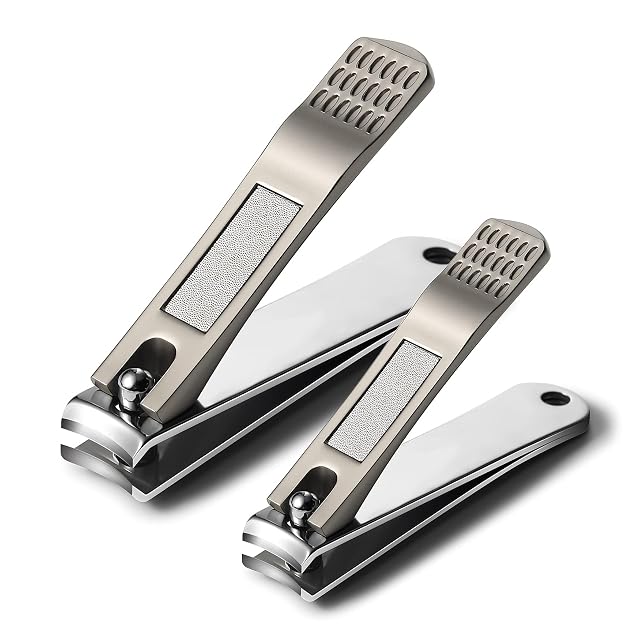 BEZOX Nails Clipper Ergonomic Toenail and Fingernail Clipper with Non-slip Design Professional Nail Cutter for Men and Women