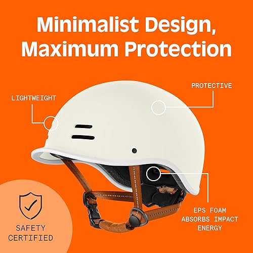 Miniatura 5 de Retrospec Remi - Casco de bicicleta para adultos para hombres y mujeres, casco de bicicleta para viajes, ciclismo de carretera, patinaje con esfera