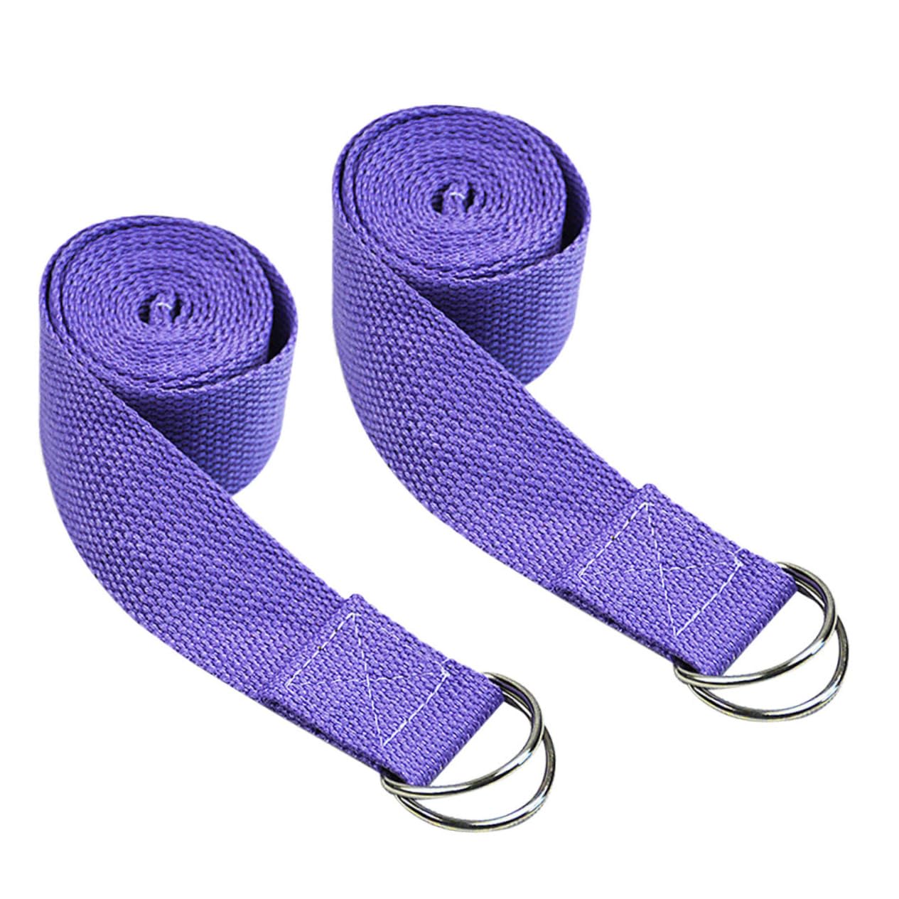 ibasenice 2pcs Dark Purple Yoga Stretch Band Elastic Fitness Strap for Flexibility Daily Exercise and Warm Ups Durable Material for Yoga and Stretches