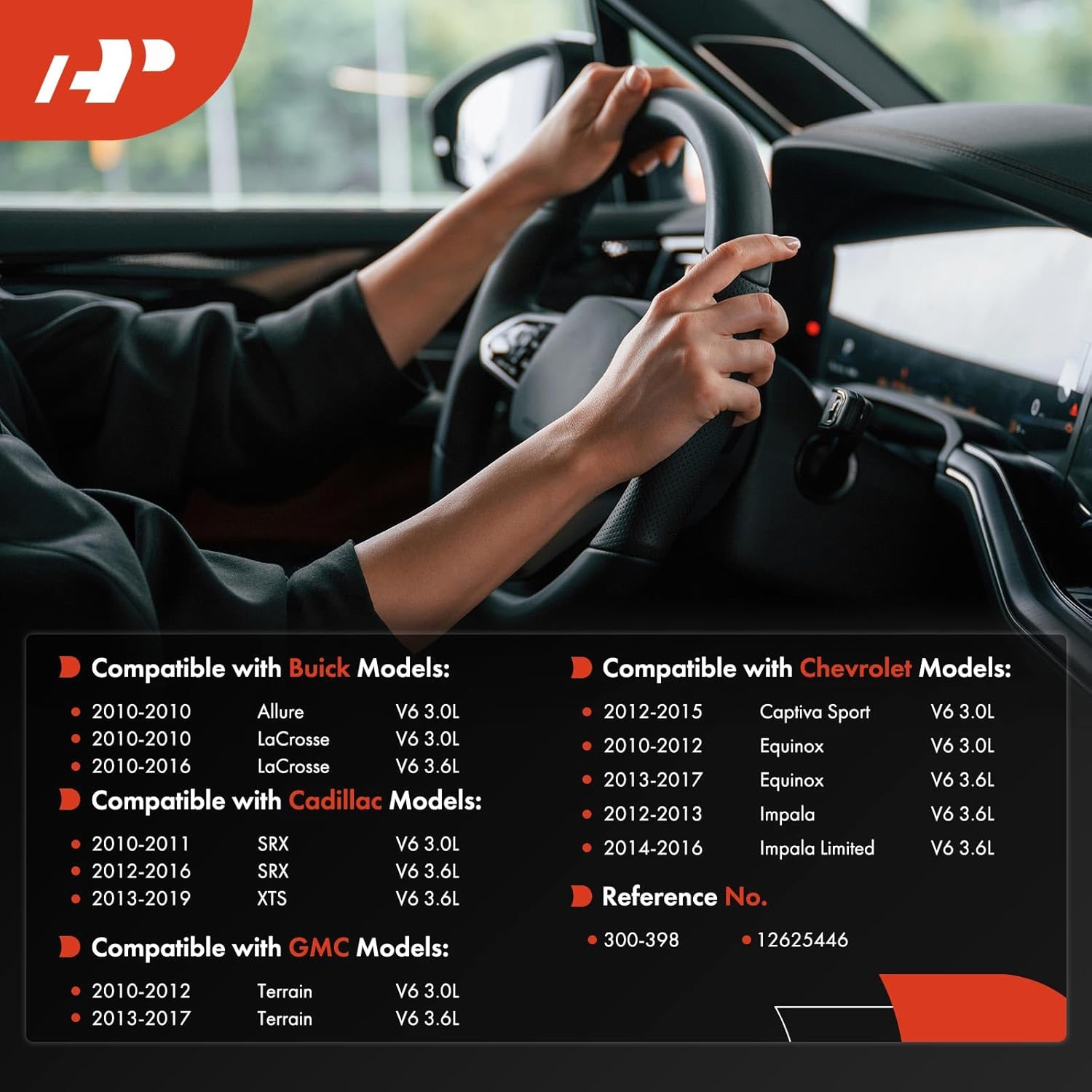 A-Premium Power Steering Pump Pulley Compatible with Chevrolet Equinox Impala Captiva Sport & GMC Terrain & Buick LaCrosse Allure & Cadillac SRX XTS, 3.0L 3.6L