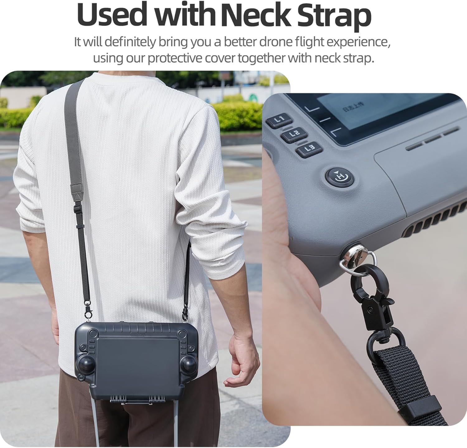 Protector Sun Hood Lanyard for DJI Matrice 4 RC Plus 2 Remote Control, Sunshade Screen Shell Joystick Protective Cover Guard Compatible with DJI Matrice 4T 4E 4D 400 4TD Drones Remote, RC Plus 2 Trans