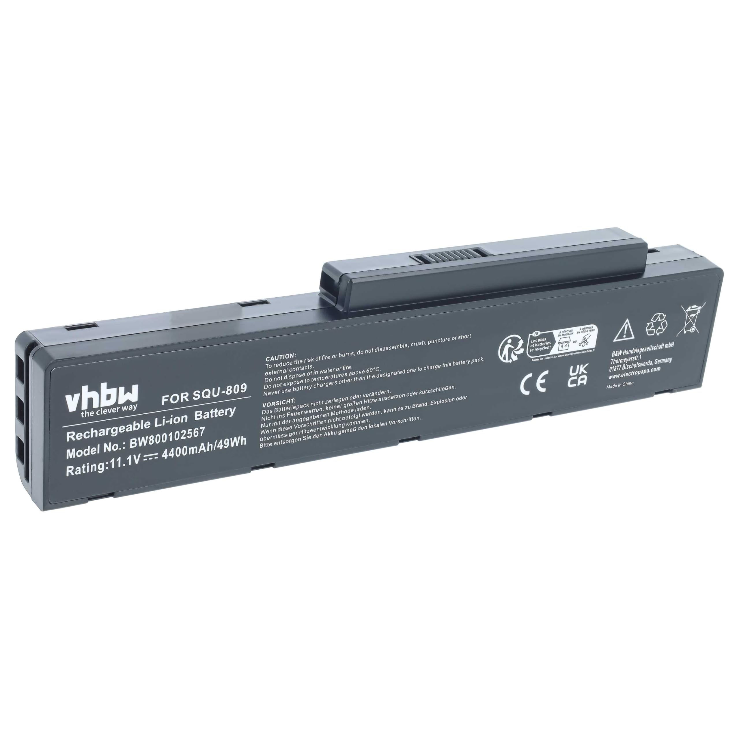 vhbw batteria compatibile con Fujitsu-Siemens Amilo Li3710, Pi3660, Pi3560, Li3910 notebook (4400mAh, 11,1V, Li-Ion)