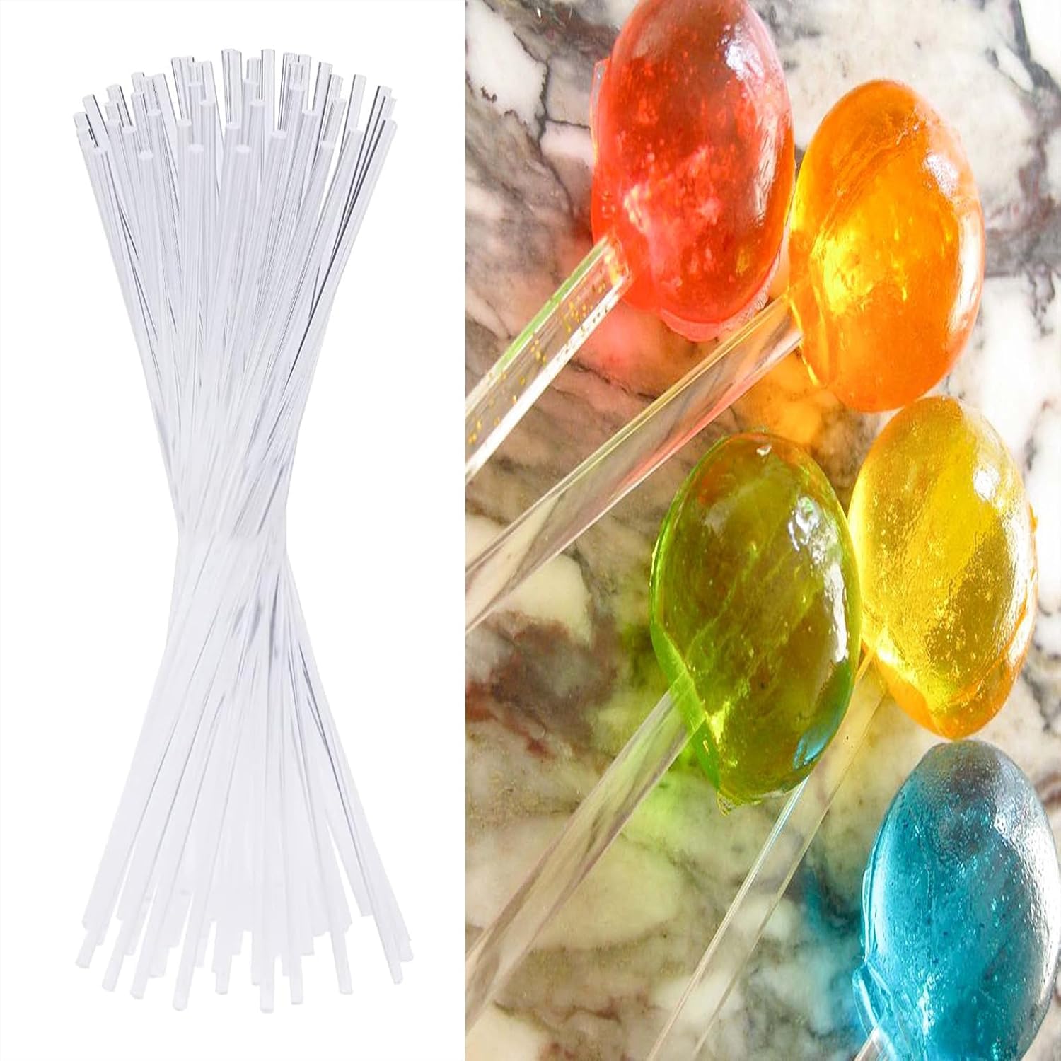 Okrągłe Pręty Akrylowe 50 Szt. Akrylowe Patyczki Długość 19,5 Cm Materiał Diy Dekoracja Kwiatowa Średnica 2 Mm-5 Mm Przezroczyste Akrylowe Kołki, One Color, 5mm