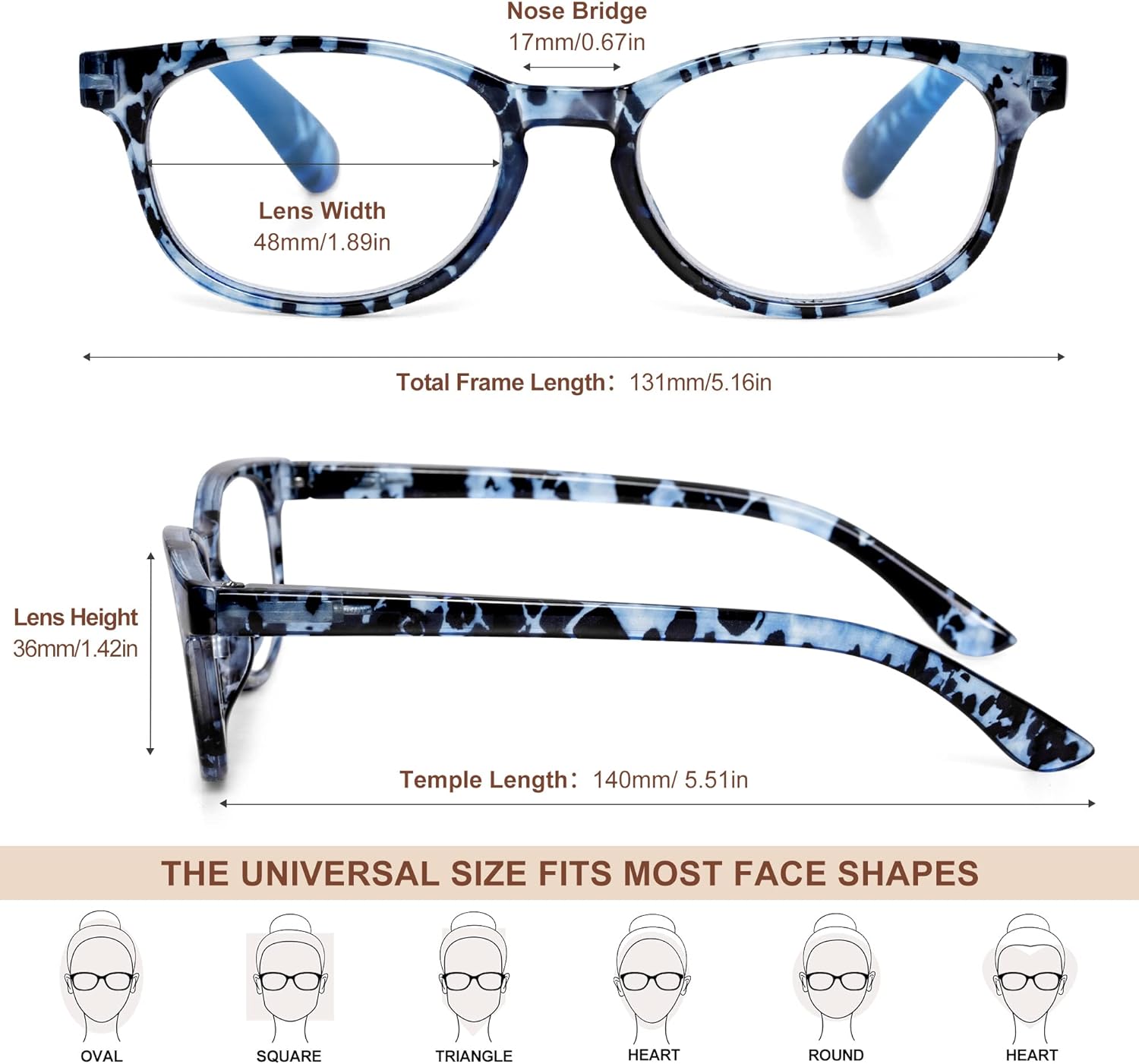 EYEGUARD Blue Light Reading Glasses 4 Pack Fashion Spring Hinge Readers for Women Computer Eyeglasses - Image 4