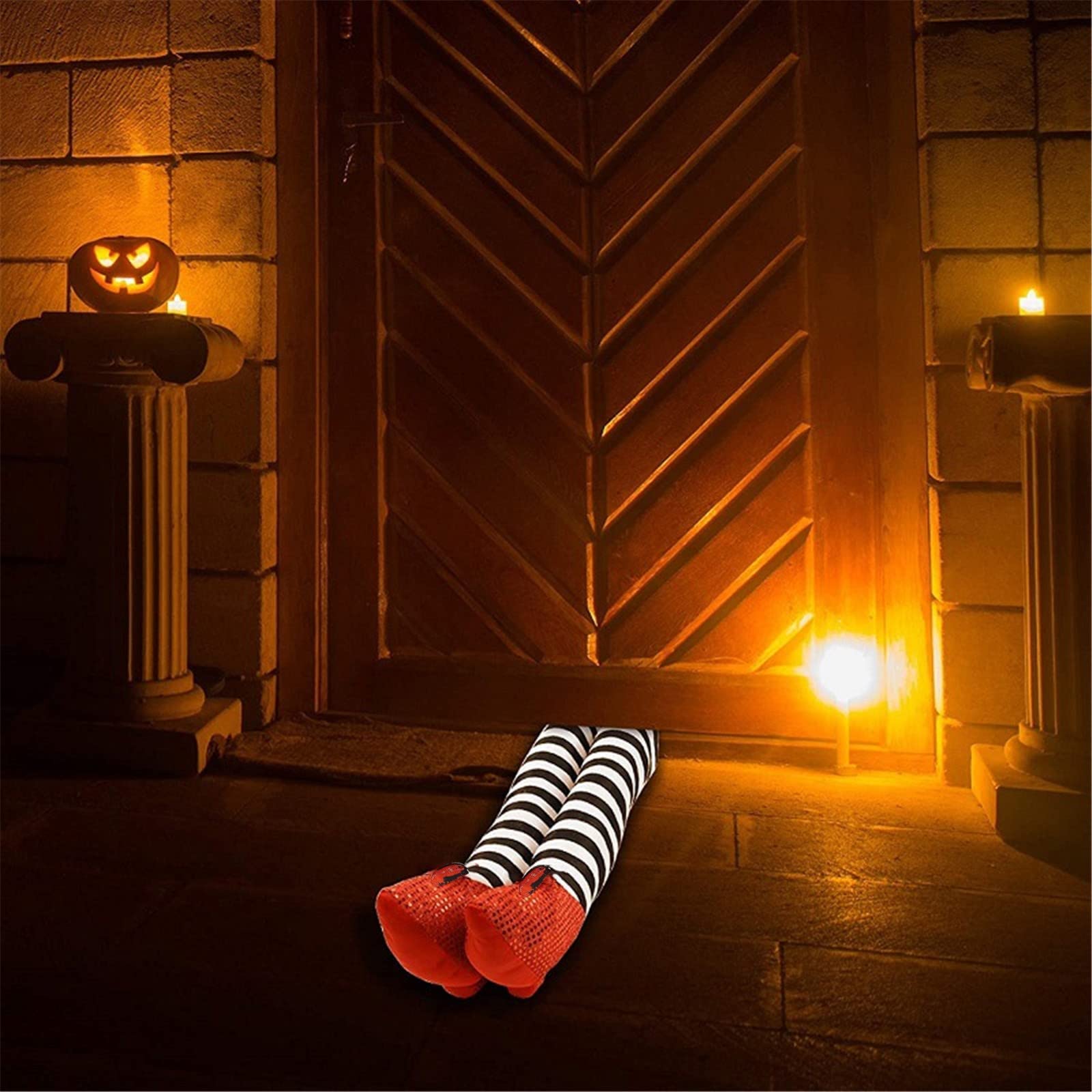 Halloween Hexenbein-Deko – 2 Stück Mit Stab Für Garten & Wohnung