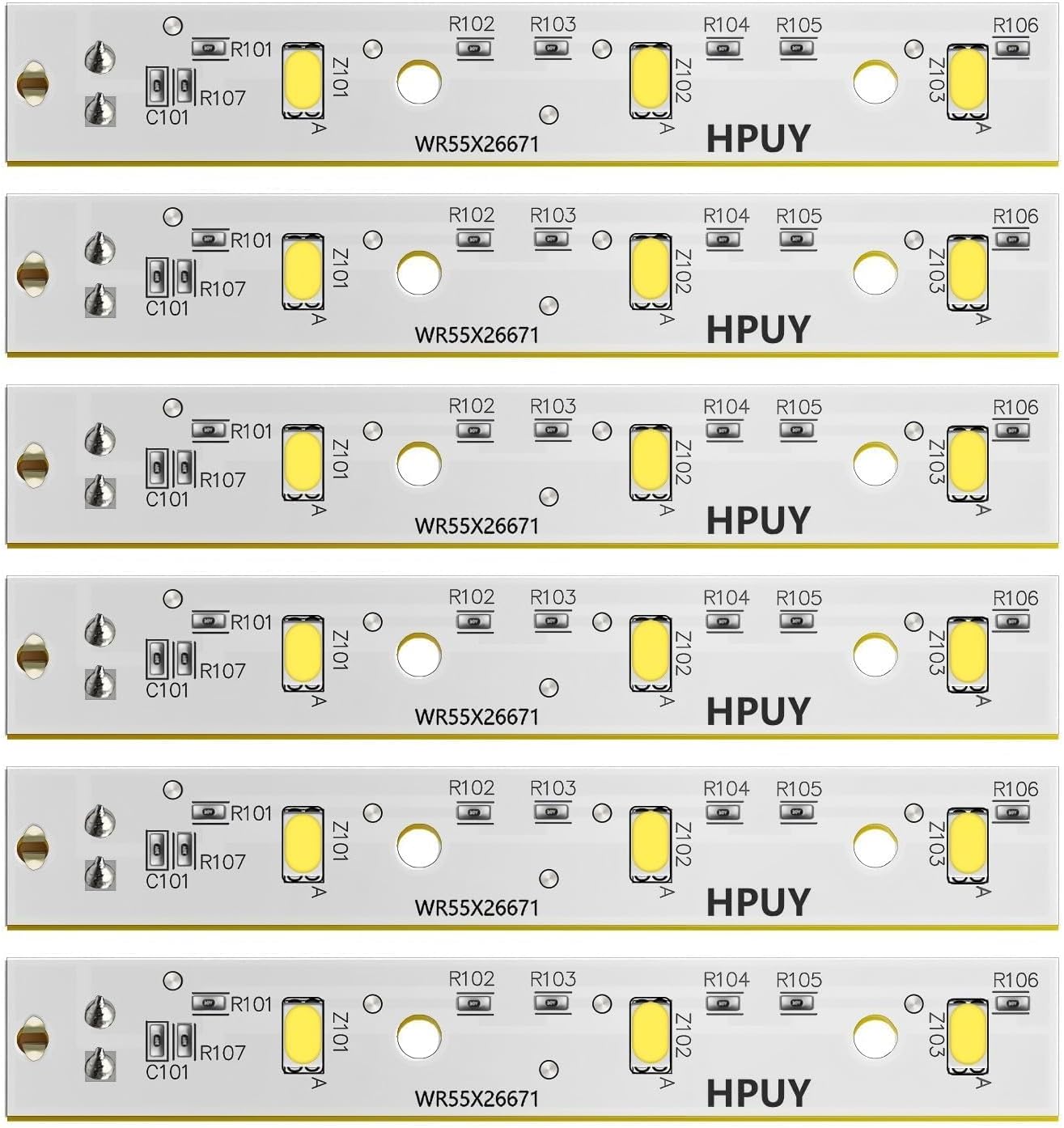 WR55X26671 Refrigerators LED Light for GE Refrigerator LED Light Replacement PS11767930 AP6035586 4468532 EAP11767930 6PCS