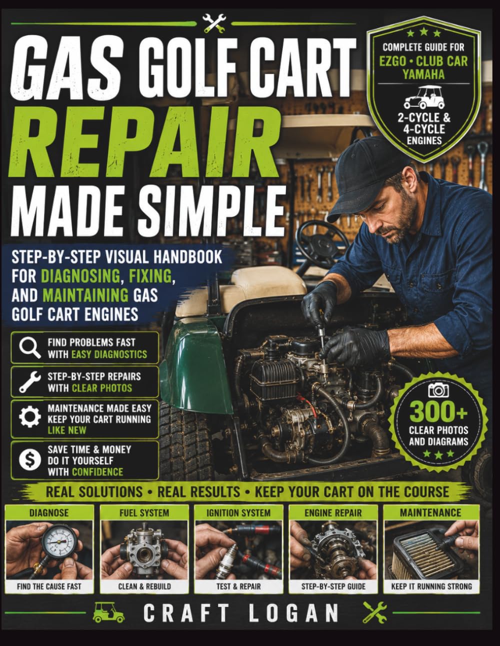 Gas Golf Cart Repair Made Simple: Step-by-Step Visual Handbook for Diagnosing, Fixing, and Maintaining Gas Golf Cart Engines