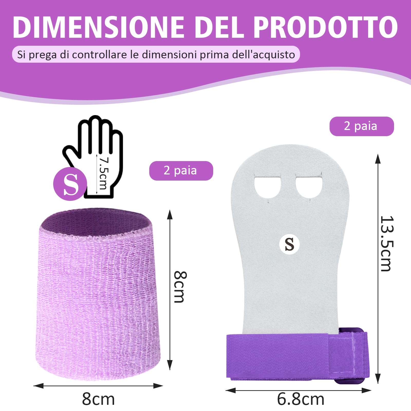 Scettar Set di Polsini da Ginnastica, 1 Paia Manopole Paracalli per Ginnastica Artistica Bambina, Falcon Grip Pad per Cross Training per Ragazzi e Ragazze, con 2 Polsini Palestra